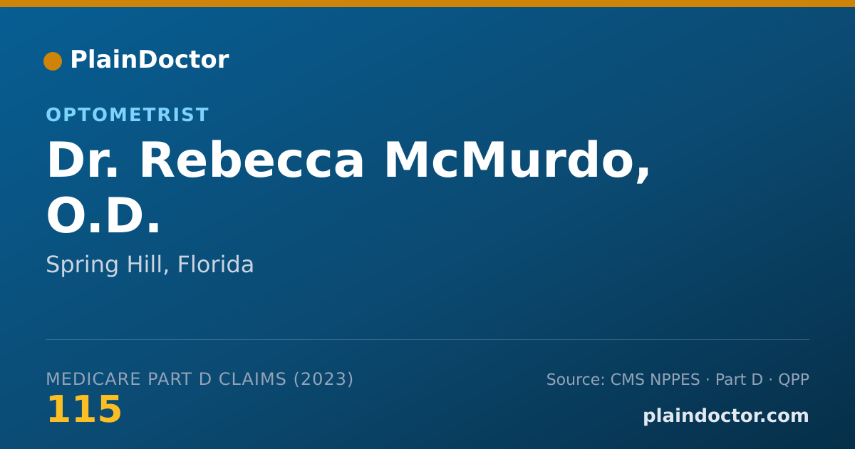 Shareable card for Rebecca McMurdo, O.D. - Optometrist, Spring Hill, FL