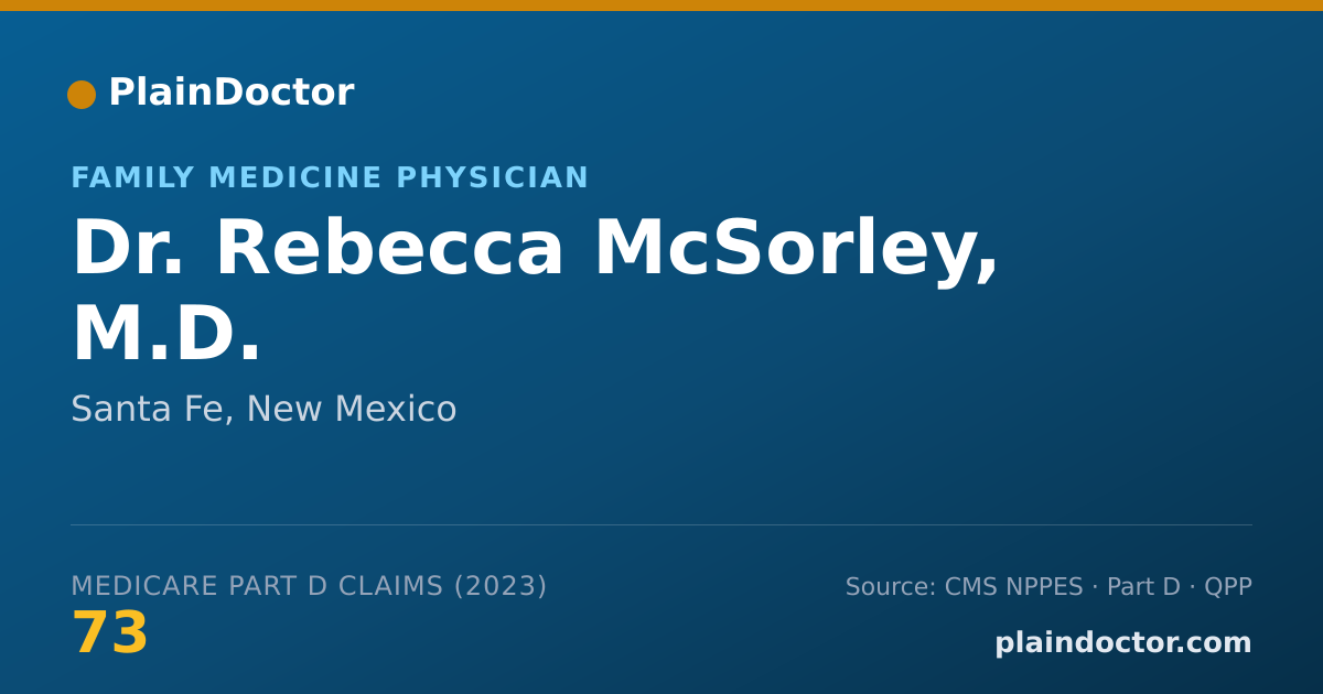Shareable card for Rebecca McSorley, M.D. - Family Medicine Physician, Santa Fe, NM
