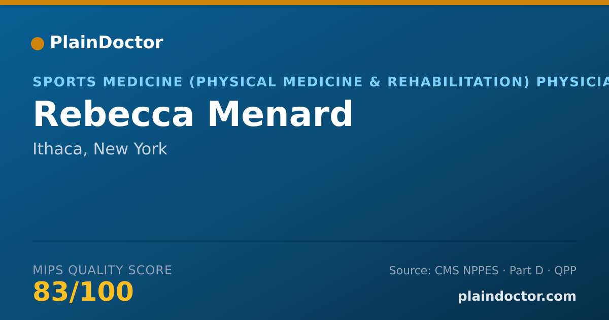 Shareable card for Rebecca Menard - Sports Medicine (Physical Medicine & Rehabilitation) Physician, Ithaca, NY