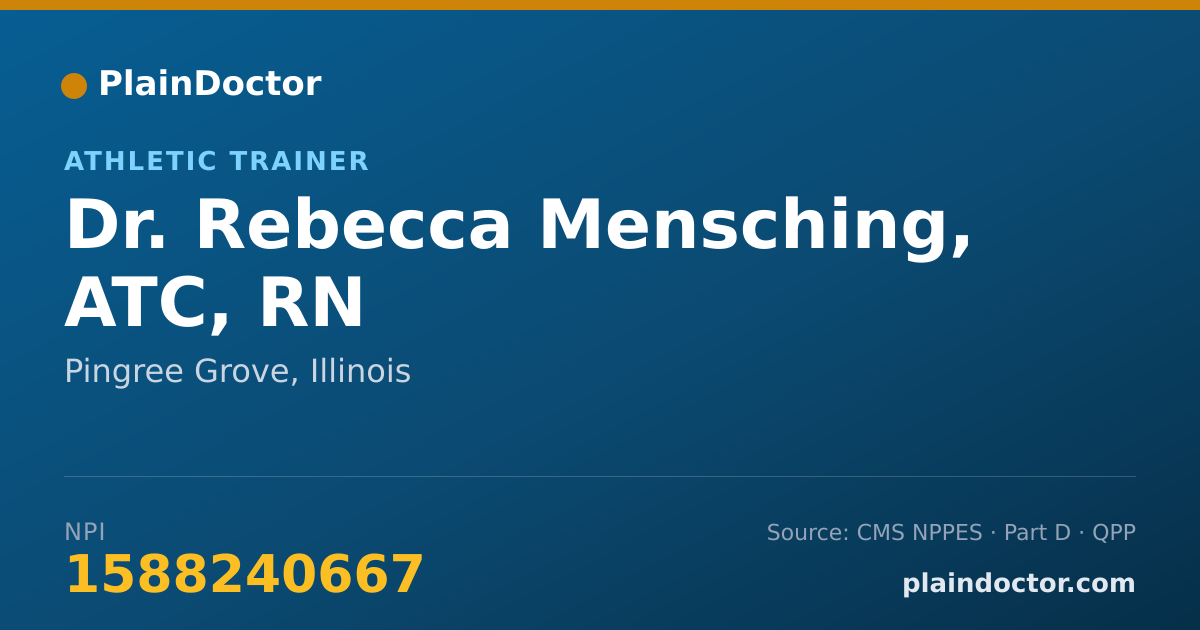 Shareable card for Rebecca Mensching, ATC, RN - Athletic Trainer, Pingree Grove, IL