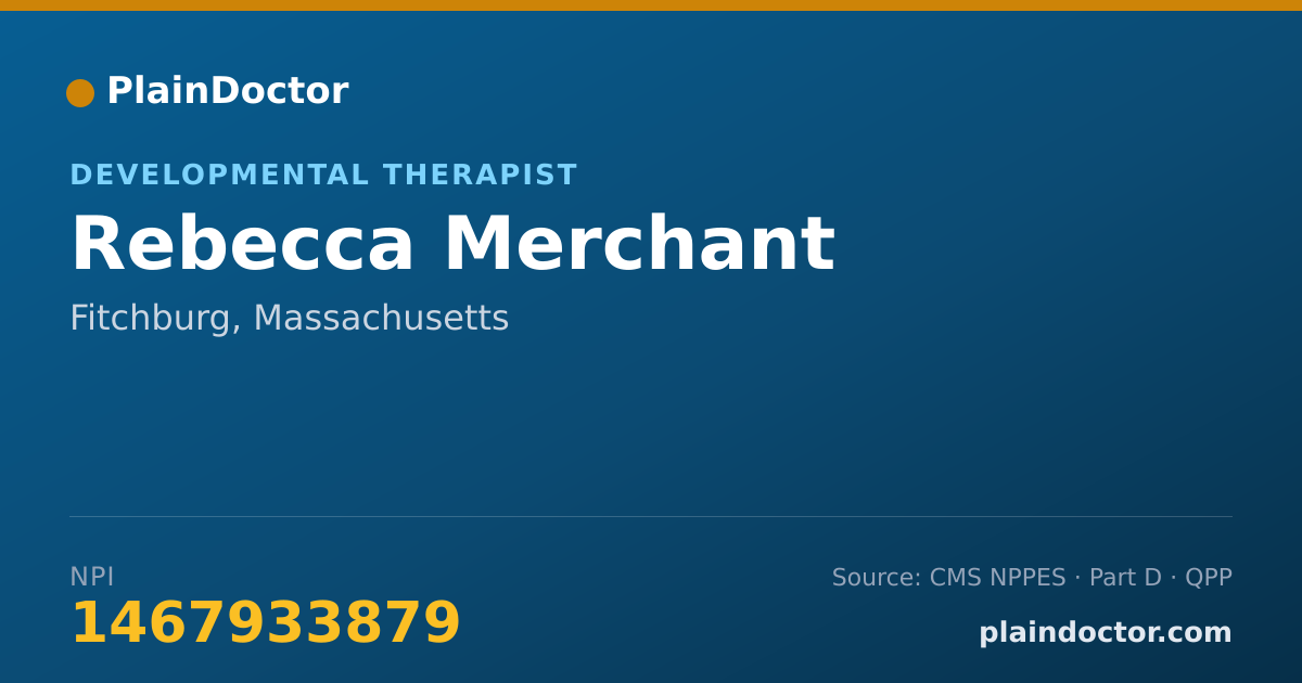 Shareable card for Rebecca Merchant - Developmental Therapist, Fitchburg, MA