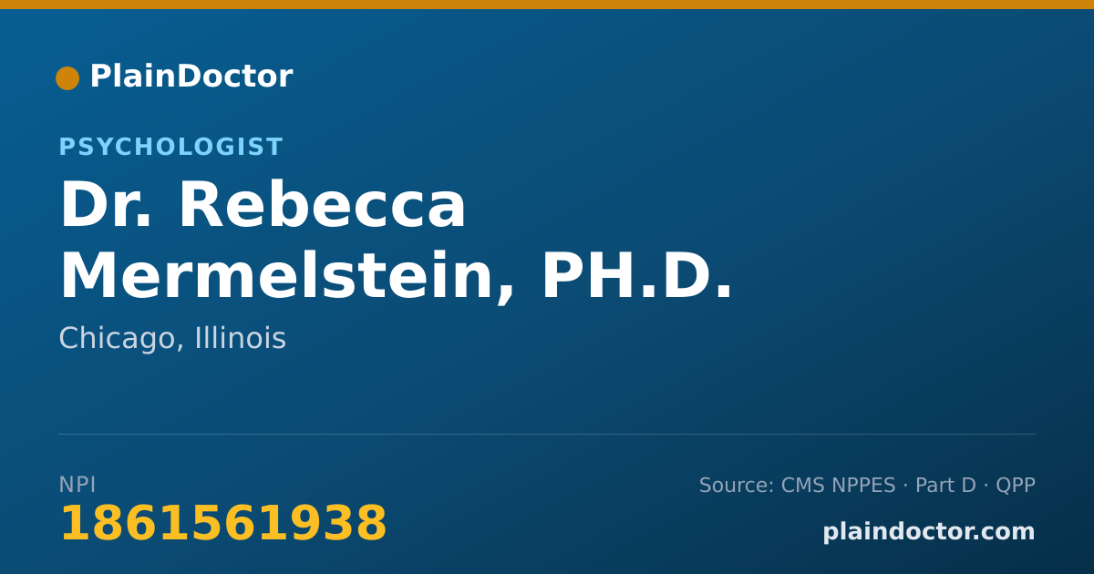 Shareable card for Rebecca Mermelstein, PH.D. - Psychologist, Chicago, IL