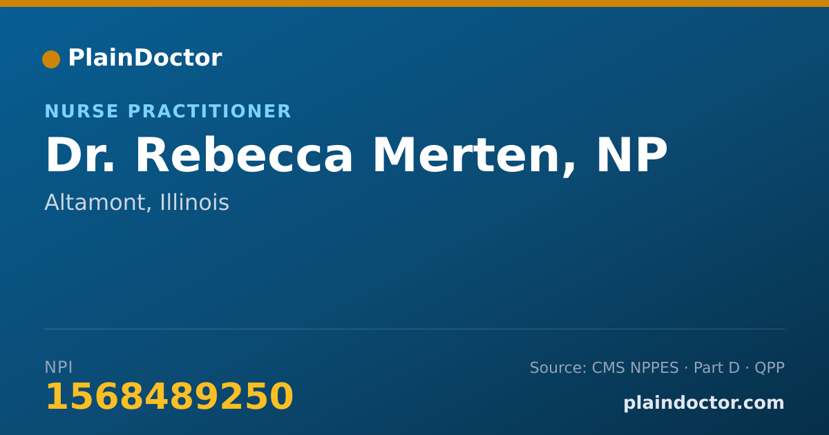 Shareable card for Rebecca Merten, NP - Nurse Practitioner, Altamont, IL