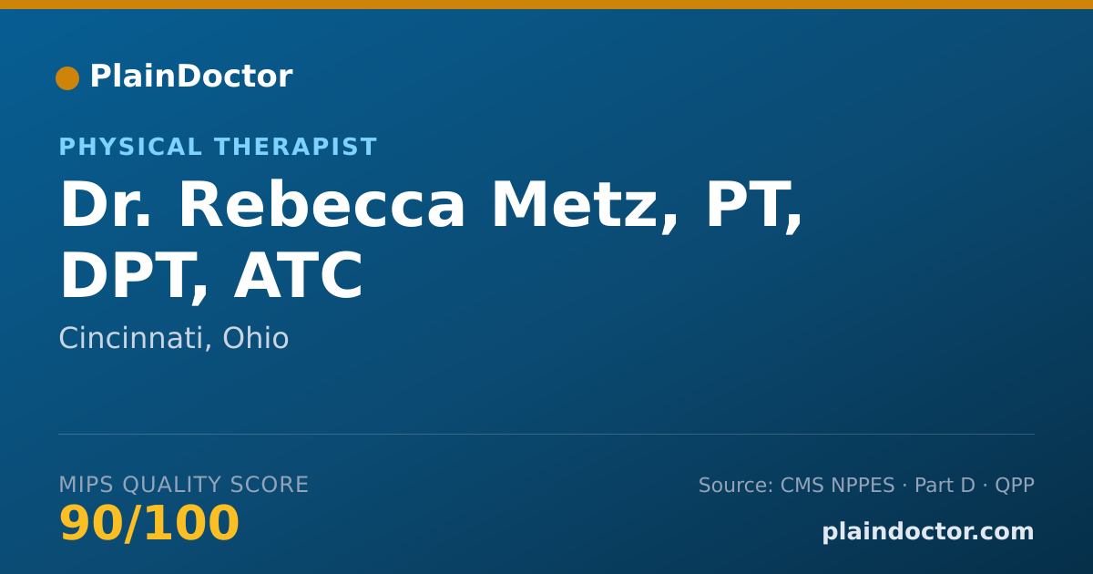 Shareable card for Rebecca Metz, PT, DPT, ATC - Physical Therapist, Cincinnati, OH