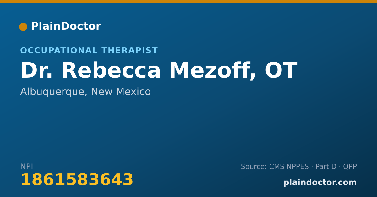 Shareable card for Rebecca Mezoff, OT - Occupational Therapist, Albuquerque, NM