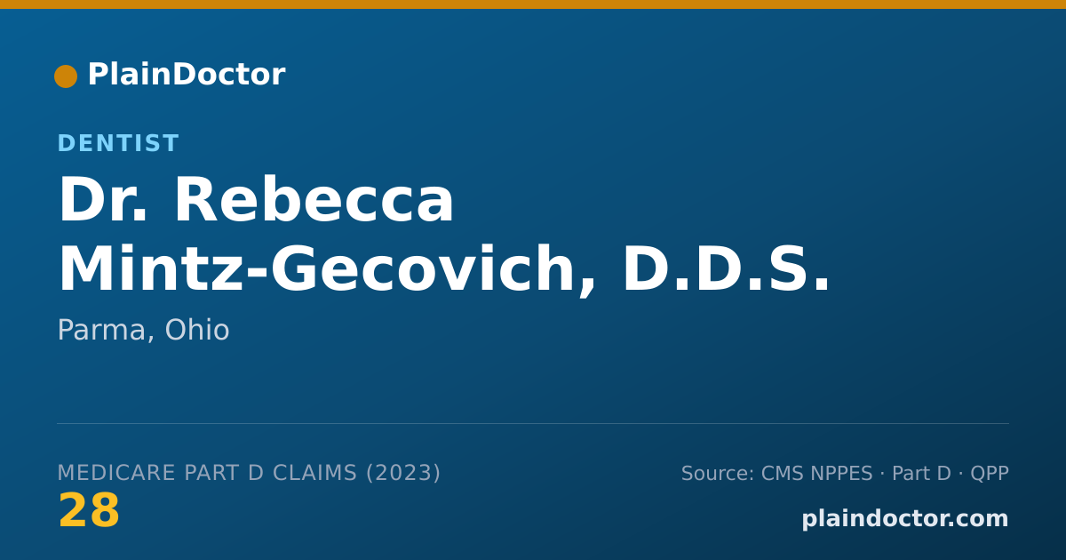 Shareable card for Rebecca Mintz-Gecovich, D.D.S. - Dentist, Parma, OH