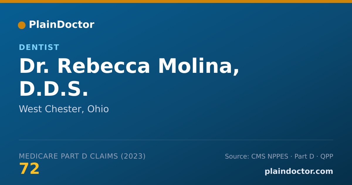 Shareable card for Rebecca Molina, D.D.S. - Dentist, West Chester, OH
