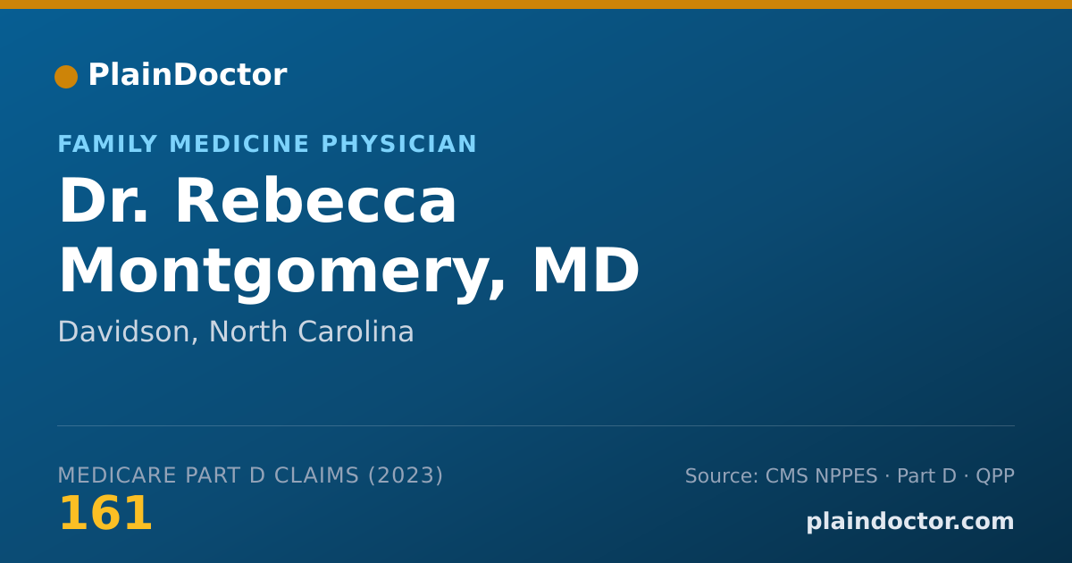 Shareable card for Rebecca Montgomery, MD - Family Medicine Physician, Davidson, NC