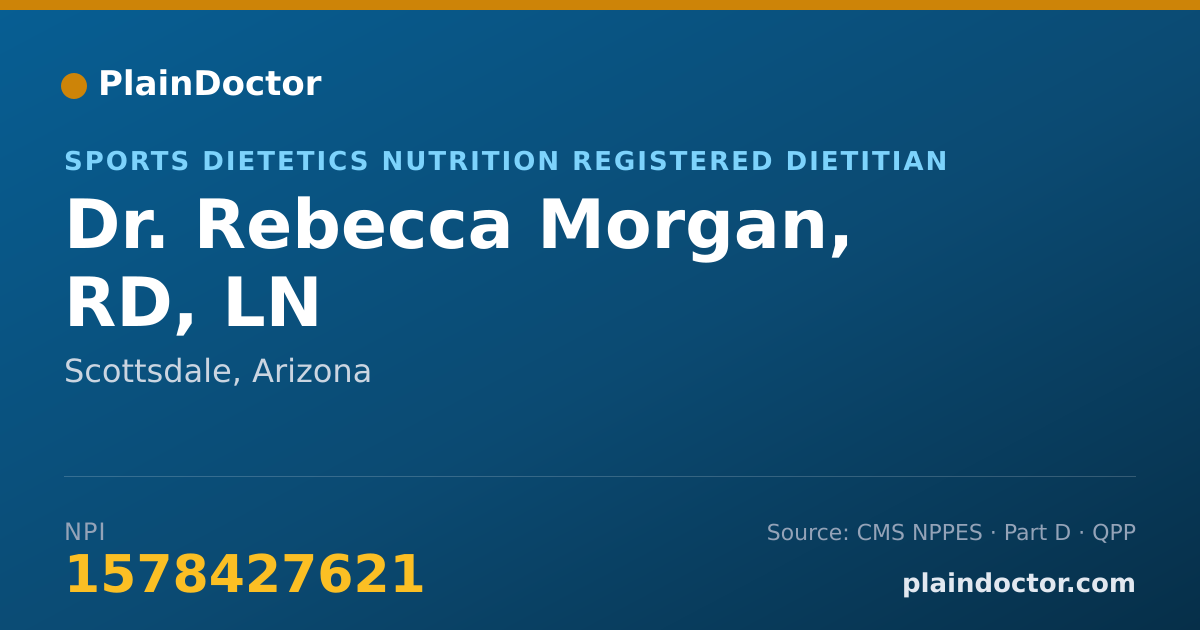 Shareable card for Rebecca Morgan, RD, LN - Sports Dietetics Nutrition Registered Dietitian, Scottsdale, AZ