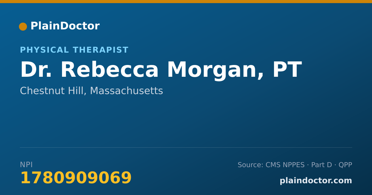 Shareable card for Rebecca Morgan, PT - Physical Therapist, Chestnut Hill, MA
