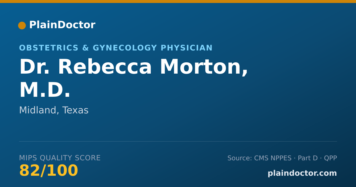 Shareable card for Rebecca Morton, M.D. - Obstetrics & Gynecology Physician, Midland, TX