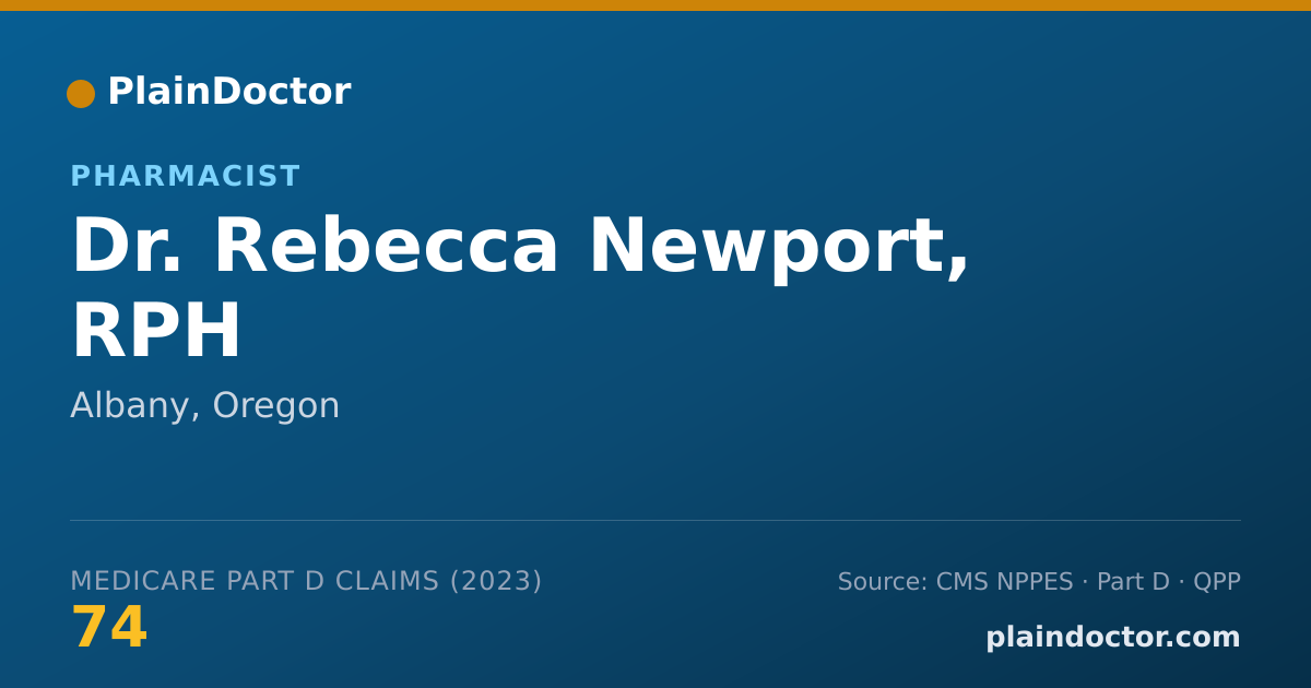 Shareable card for Rebecca Newport, RPH - Pharmacist, Albany, OR