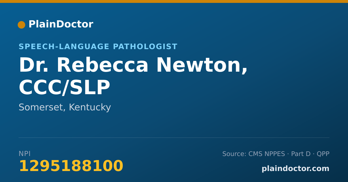 Shareable card for Rebecca Newton, CCC/SLP - Speech-Language Pathologist, Somerset, KY