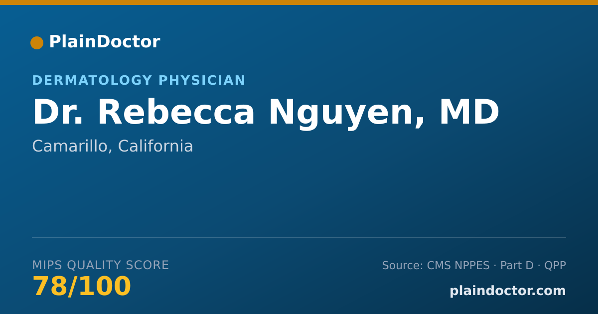 Shareable card for Rebecca Nguyen, MD - Dermatology Physician, Camarillo, CA