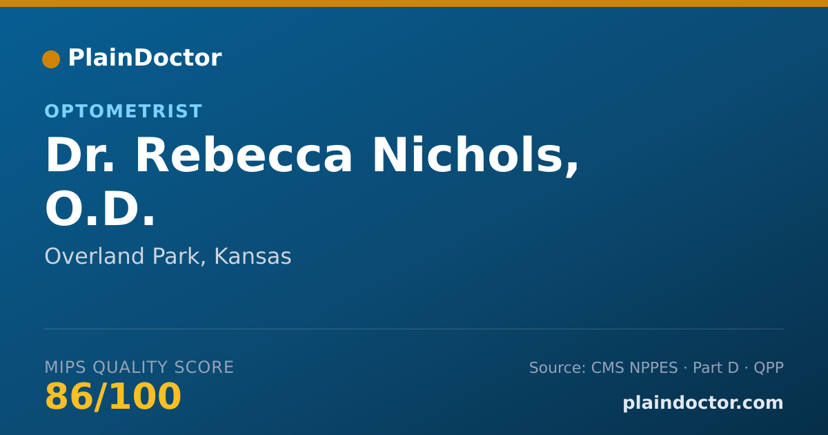 Shareable card for Rebecca Nichols, O.D. - Optometrist, Overland Park, KS