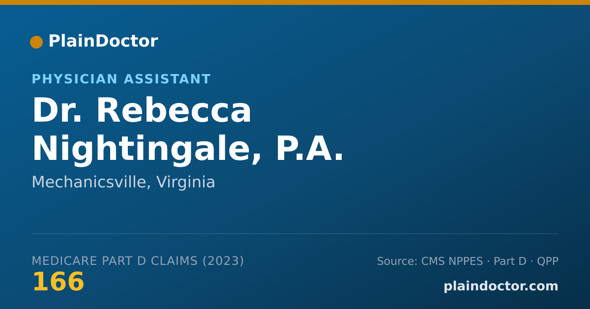 Shareable card for Rebecca Nightingale, P.A. - Physician Assistant, Mechanicsville, VA