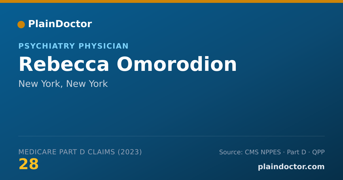 Shareable card for Rebecca Omorodion - Psychiatry Physician, New York, NY