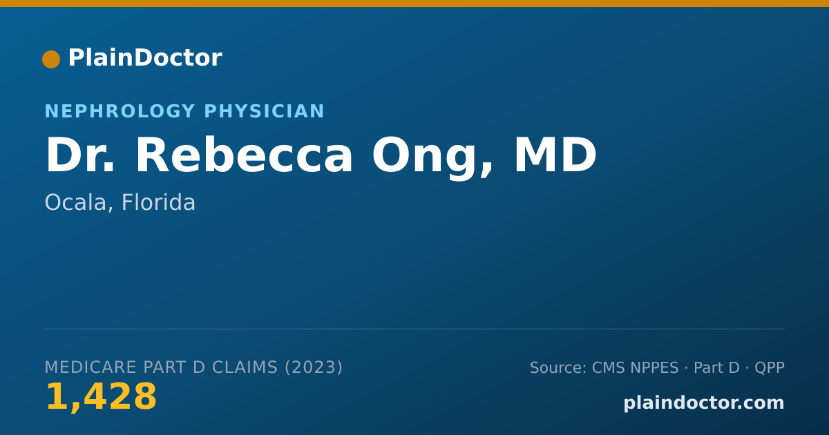 Shareable card for Rebecca Ong, MD - Nephrology Physician, Ocala, FL