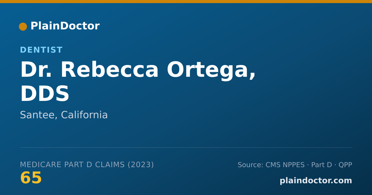 Shareable card for Rebecca Ortega, DDS - Dentist, Santee, CA