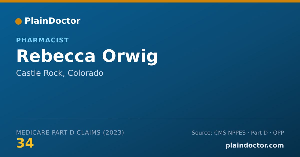 Shareable card for Rebecca Orwig - Pharmacist, Castle Rock, CO