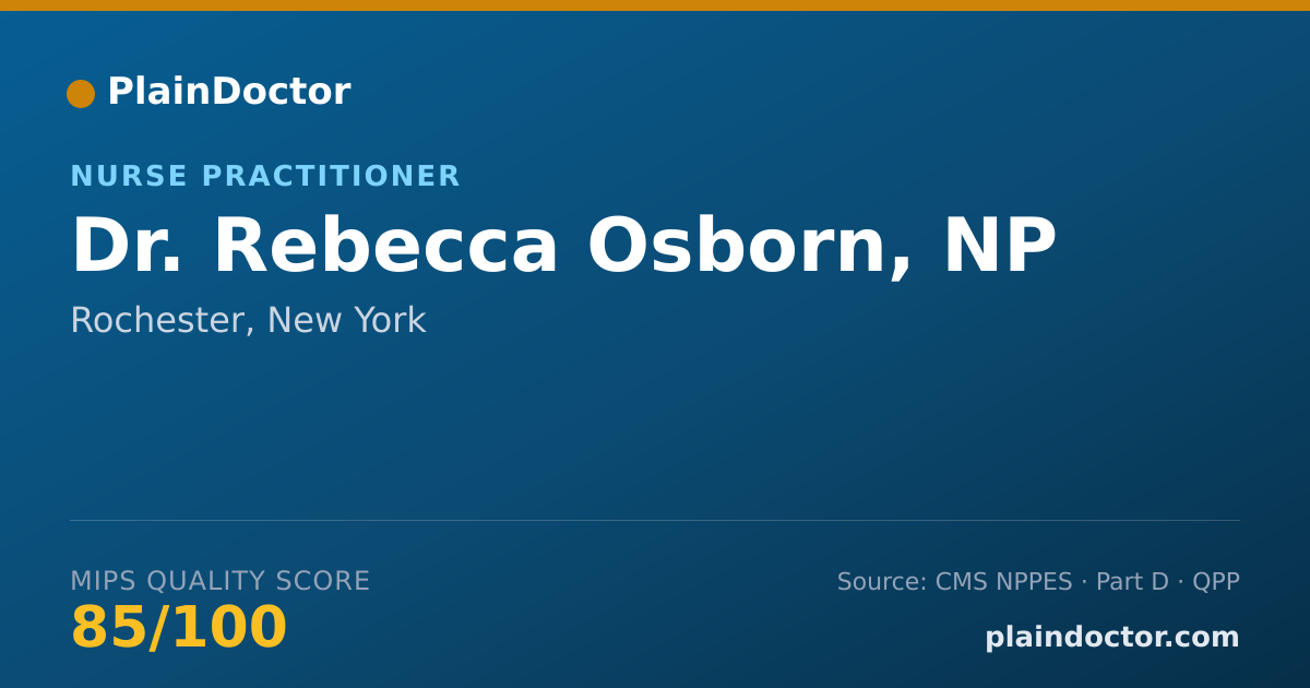Shareable card for Rebecca Osborn, NP - Nurse Practitioner, Rochester, NY
