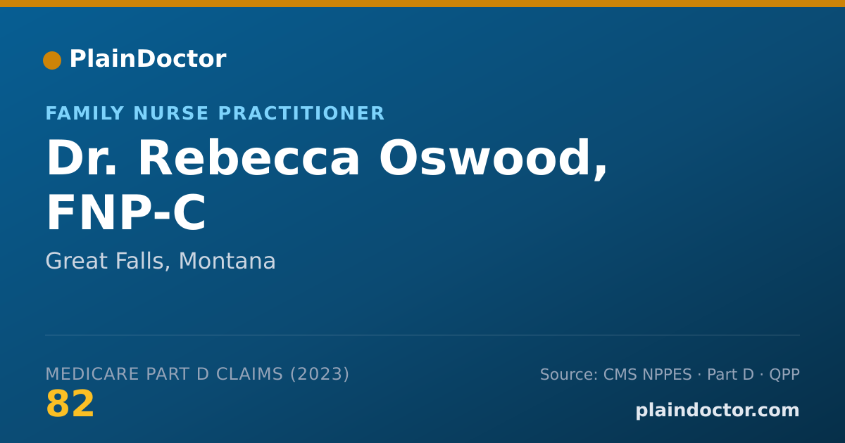 Shareable card for Rebecca Oswood, FNP-C - Family Nurse Practitioner, Great Falls, MT