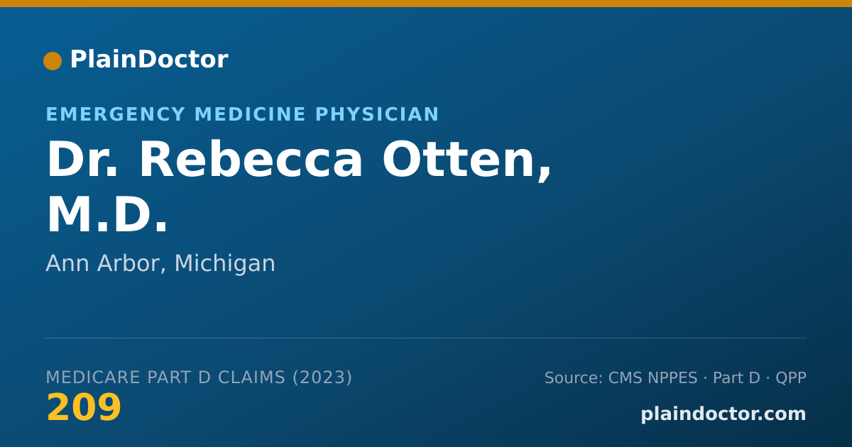 Shareable card for Rebecca Otten, M.D. - Emergency Medicine Physician, Ann Arbor, MI