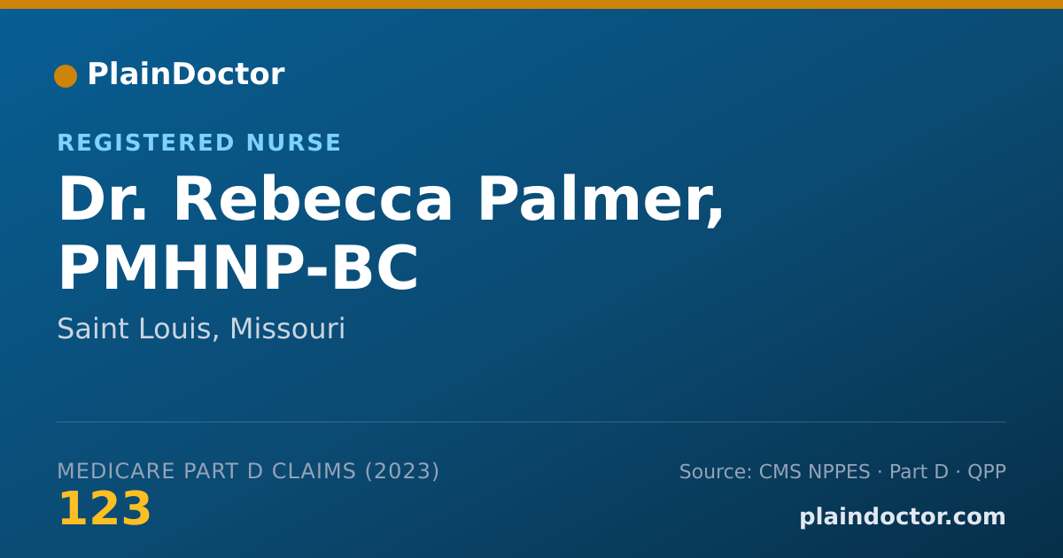 Shareable card for Rebecca Palmer, PMHNP-BC - Registered Nurse, Saint Louis, MO