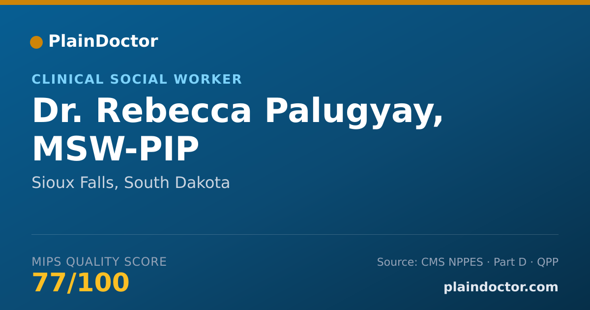 Shareable card for Rebecca Palugyay, MSW-PIP - Clinical Social Worker, Sioux Falls, SD