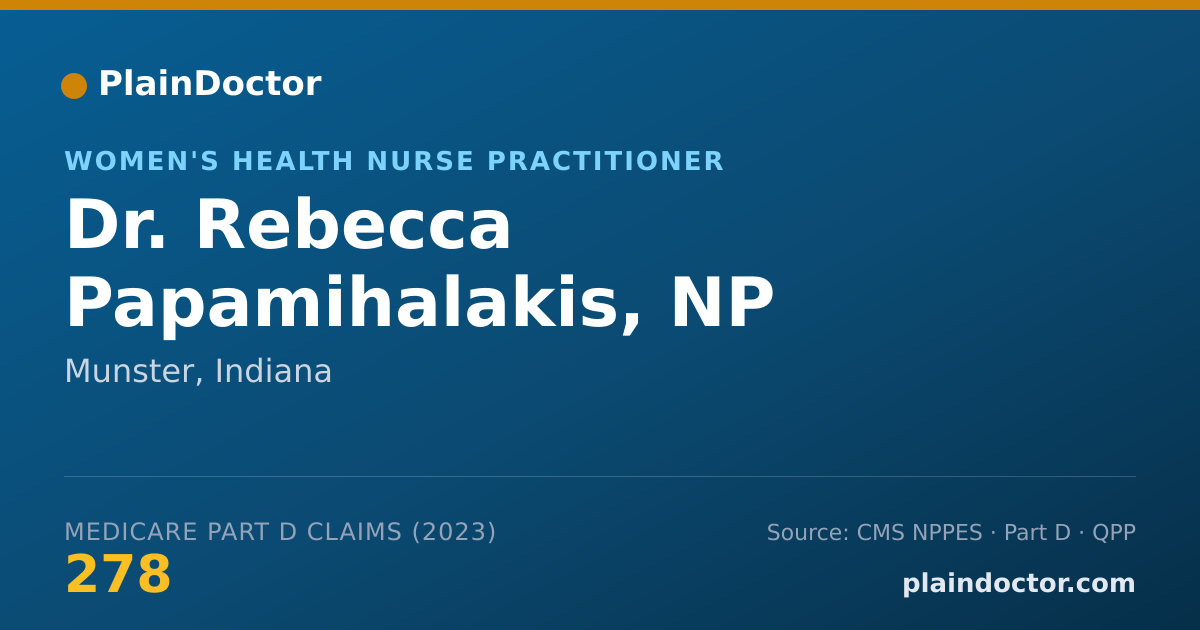 Shareable card for Rebecca Papamihalakis, NP - Women's Health Nurse Practitioner, Munster, IN