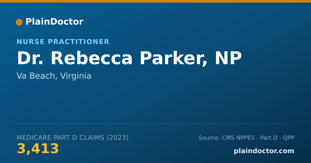 Shareable card for Rebecca Parker, NP - Nurse Practitioner, Va Beach, VA
