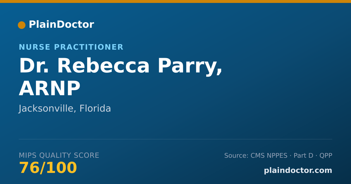 Shareable card for Rebecca Parry, ARNP - Nurse Practitioner, Jacksonville, FL