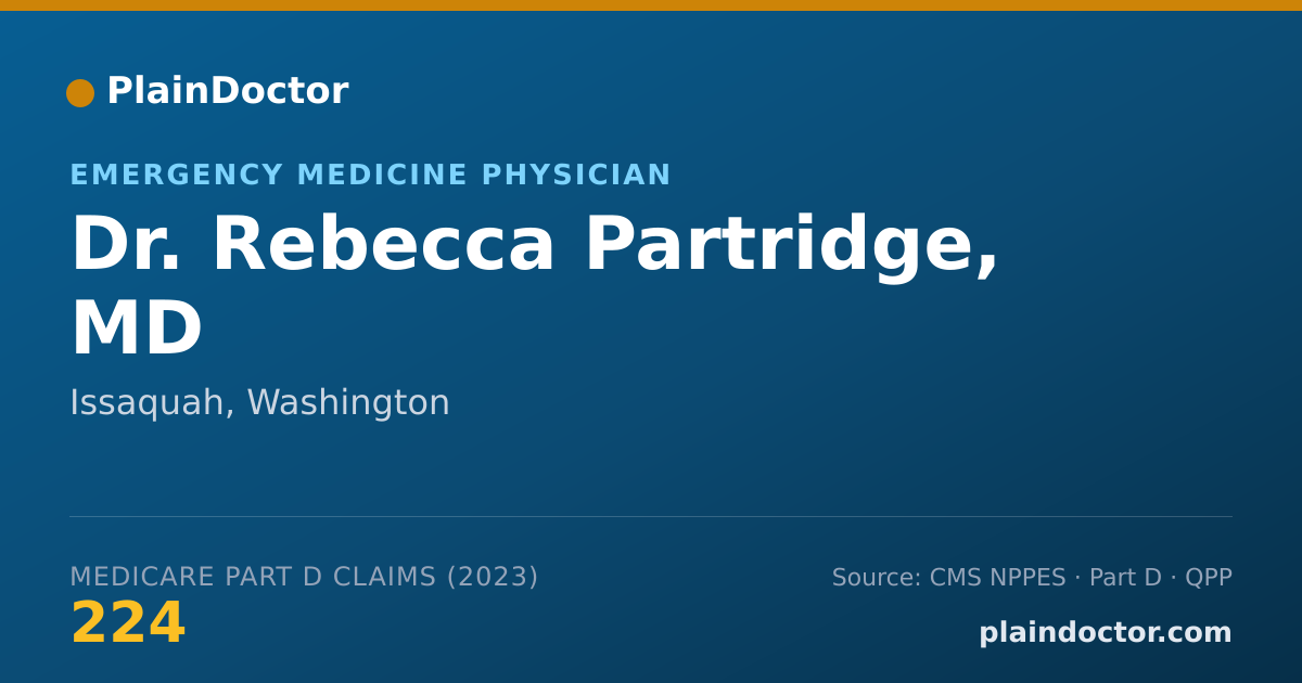 Shareable card for Rebecca Partridge, MD - Emergency Medicine Physician, Issaquah, WA