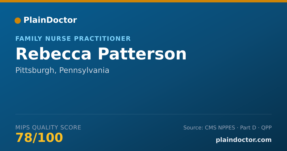 Shareable card for Rebecca Patterson - Family Nurse Practitioner, Pittsburgh, PA