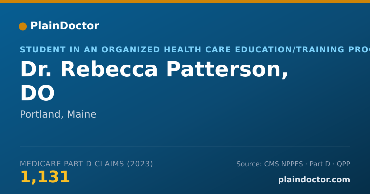 Shareable card for Rebecca Patterson, DO - Student in an Organized Health Care Education/Training Program, Portland, ME