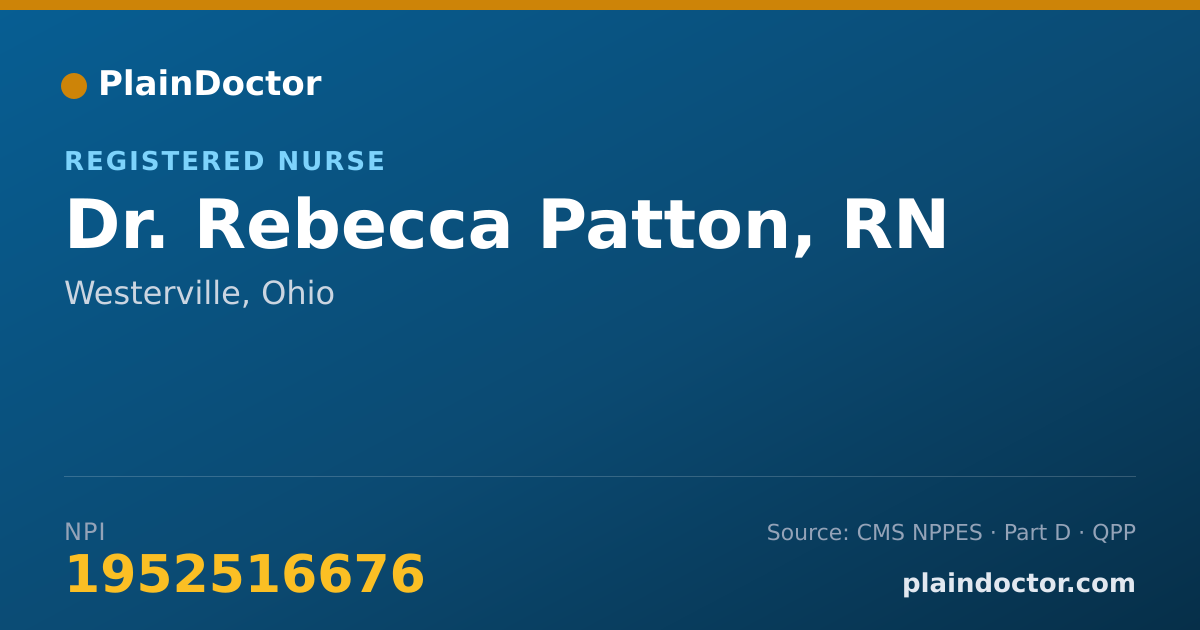 Shareable card for Rebecca Patton, RN - Registered Nurse, Westerville, OH