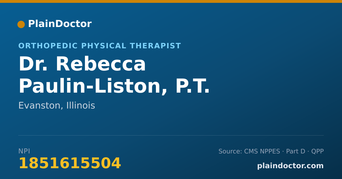 Shareable card for Rebecca Paulin-Liston, P.T. - Orthopedic Physical Therapist, Evanston, IL