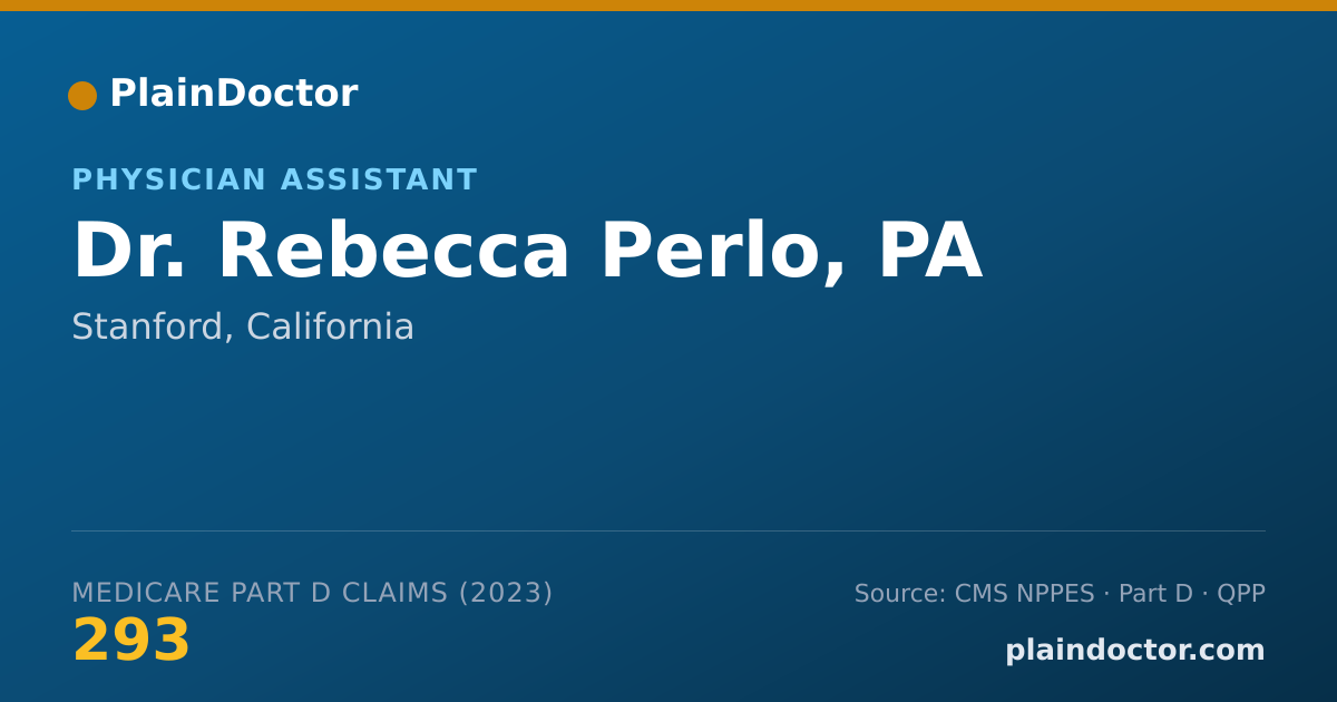 Shareable card for Rebecca Perlo, PA - Physician Assistant, Stanford, CA