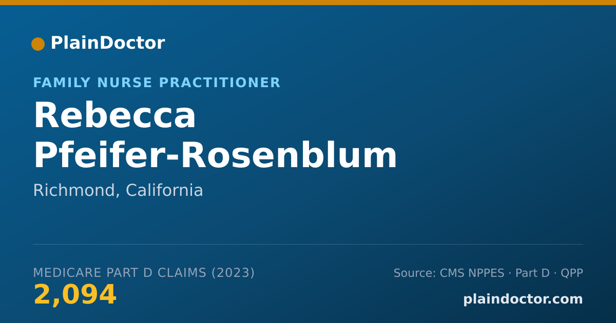 Shareable card for Rebecca Pfeifer-Rosenblum - Family Nurse Practitioner, Richmond, CA