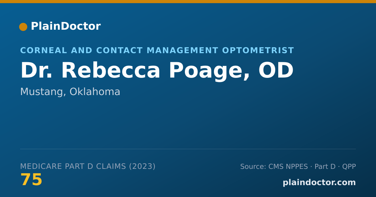 Shareable card for Rebecca Poage, OD - Corneal and Contact Management Optometrist, Mustang, OK