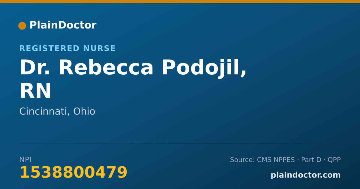 Shareable card for Rebecca Podojil, RN - Registered Nurse, Cincinnati, OH