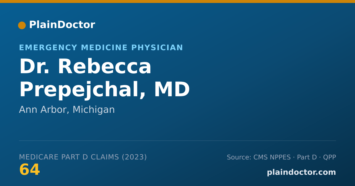 Shareable card for Rebecca Prepejchal, MD - Emergency Medicine Physician, Ann Arbor, MI