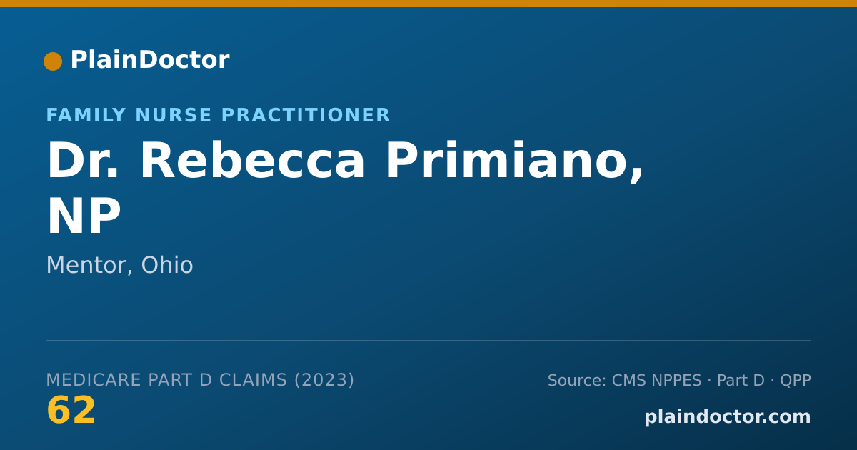 Shareable card for Rebecca Primiano, NP - Family Nurse Practitioner, Mentor, OH