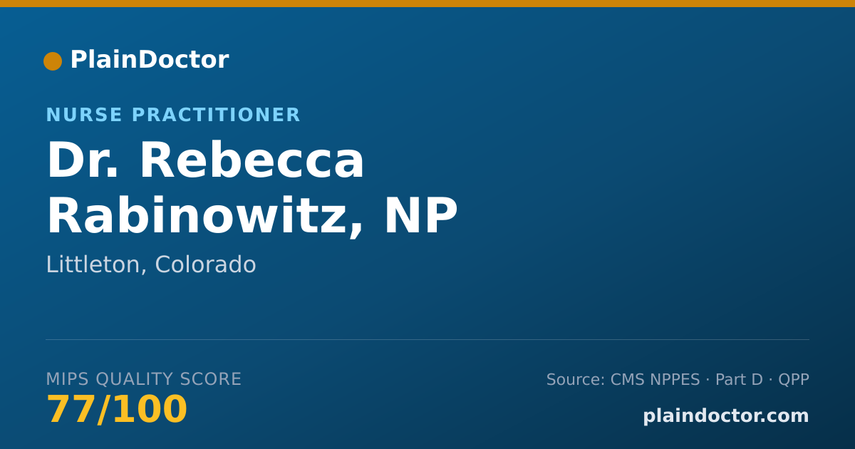 Shareable card for Rebecca Rabinowitz, NP - Nurse Practitioner, Littleton, CO
