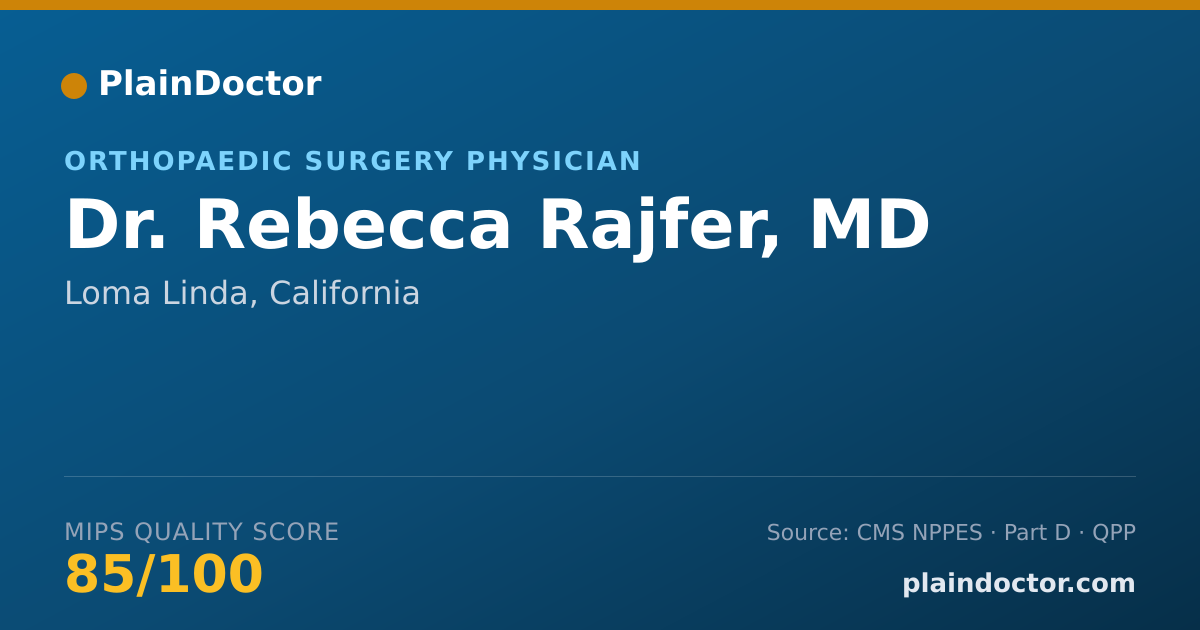 Shareable card for Rebecca Rajfer, MD - Orthopaedic Surgery Physician, Loma Linda, CA