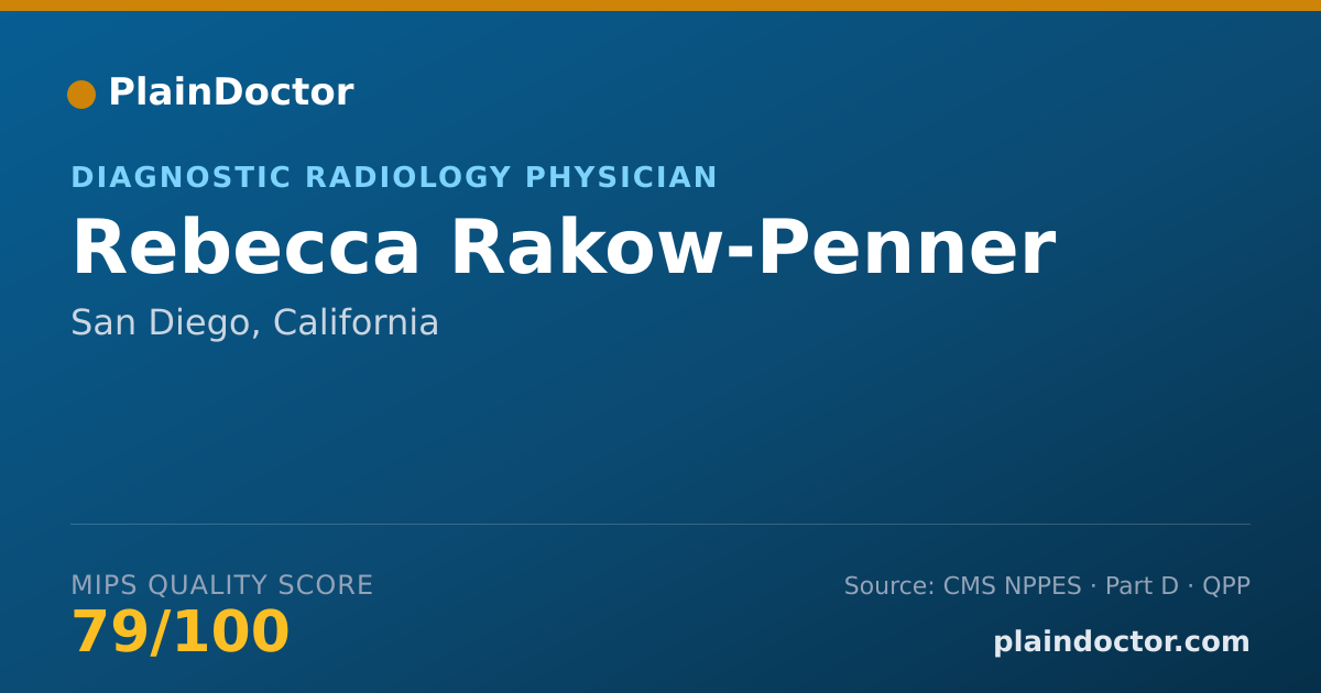 Shareable card for Rebecca Rakow-Penner - Diagnostic Radiology Physician, San Diego, CA