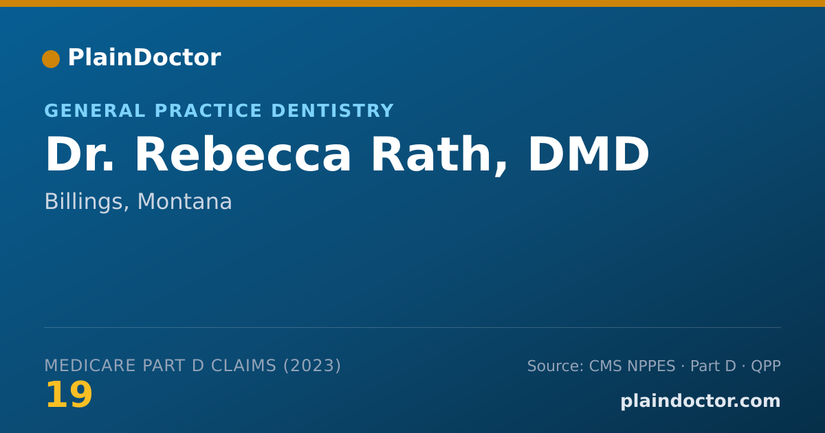 Shareable card for Rebecca Rath, DMD - General Practice Dentistry, Billings, MT