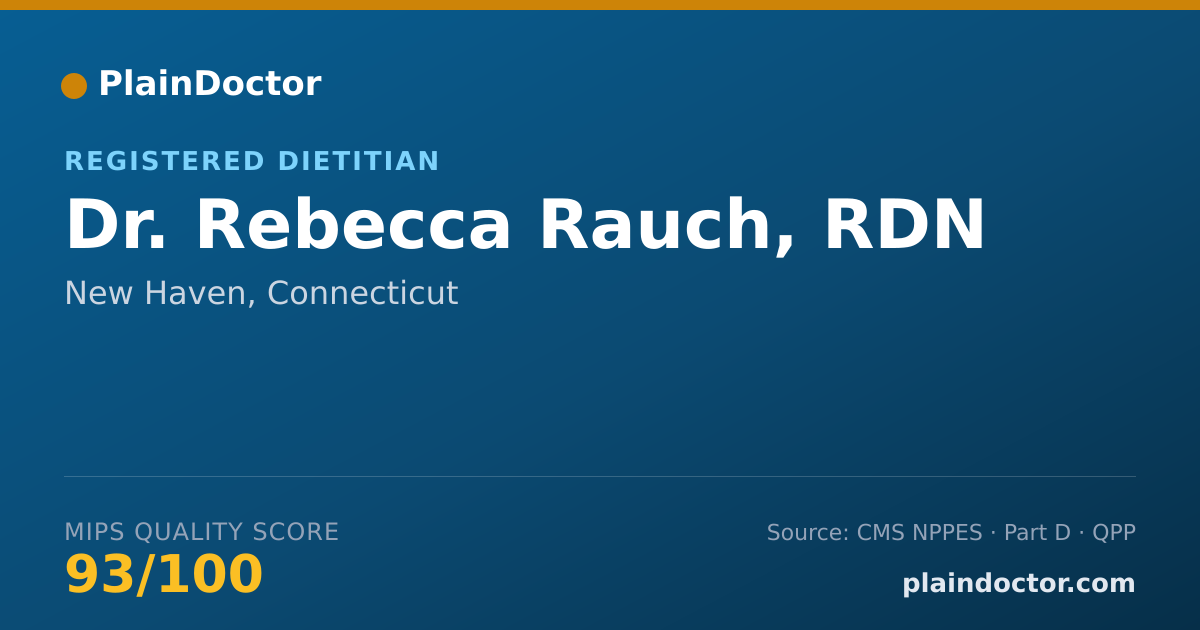 Shareable card for Rebecca Rauch, RDN - Registered Dietitian, New Haven, CT