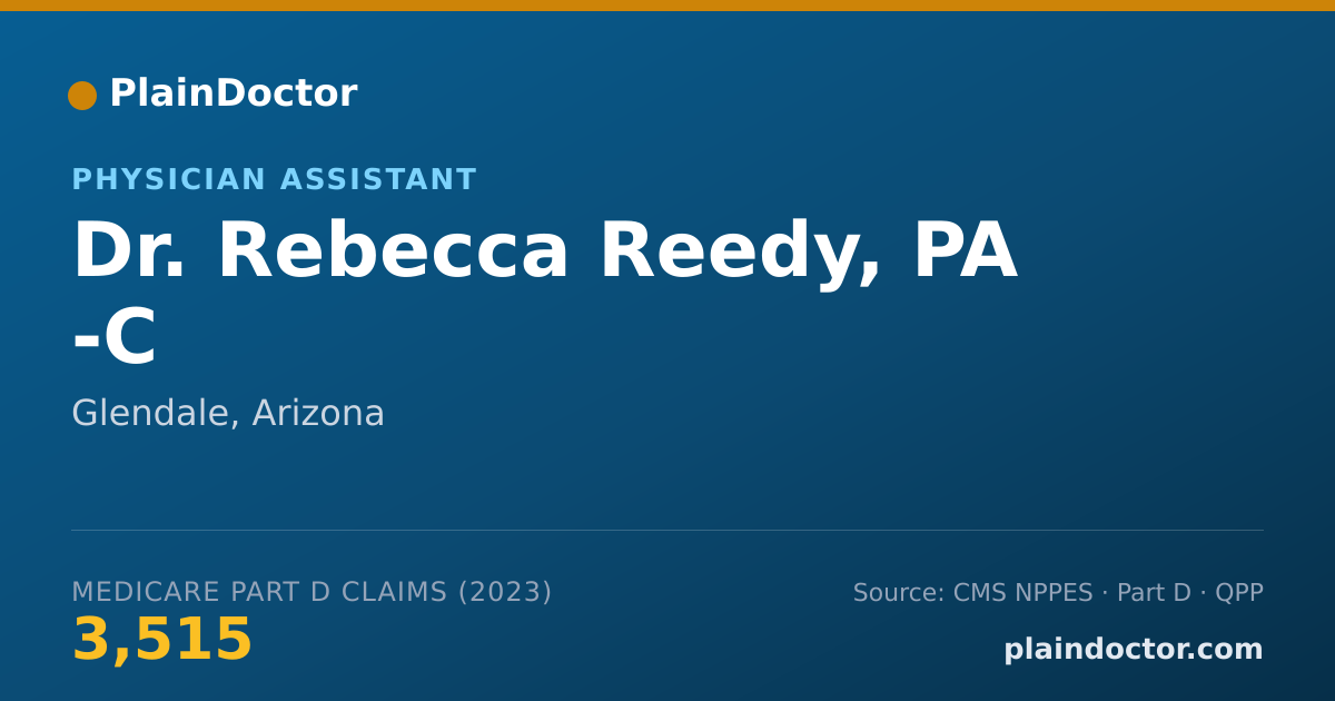 Shareable card for Rebecca Reedy, PA -C - Physician Assistant, Glendale, AZ