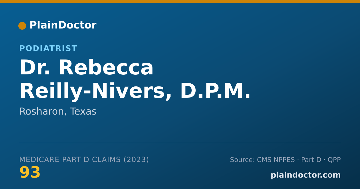 Shareable card for Rebecca Reilly-Nivers, D.P.M. - Podiatrist, Rosharon, TX